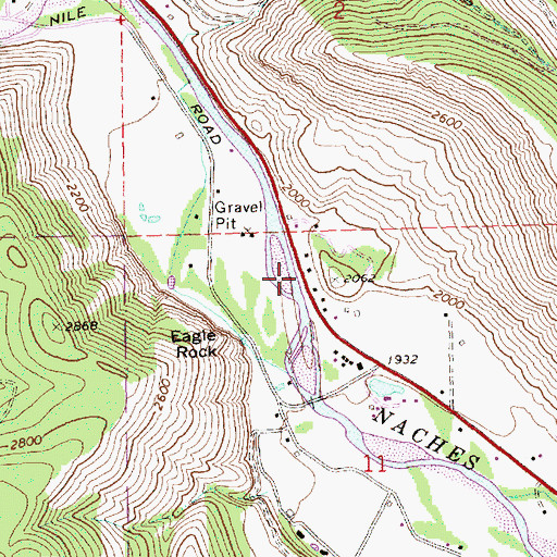 Topographic Map of Nile Community Church, WA