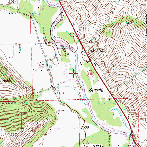 Topographic Map of Nile Creek, WA