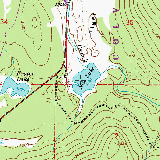 Topographic Map of Nile Lake, WA
