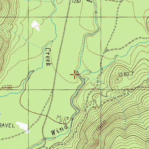 Topographic Map of Ninemile Creek, WA
