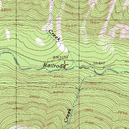 Topographic Map of Ninemile Creek, WA