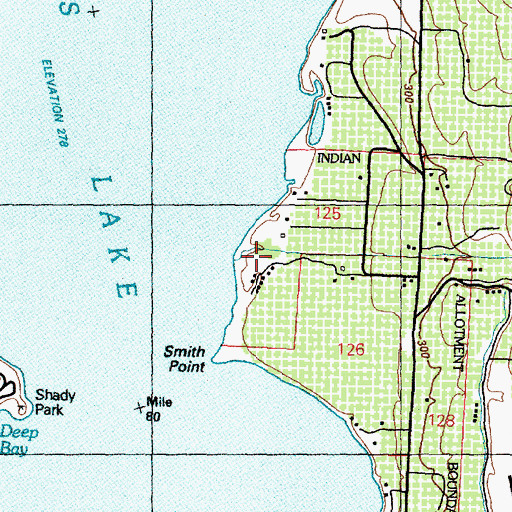 Topographic Map of Ninemile Creek, WA