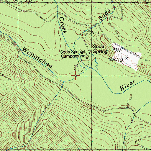 Topographic Map of Ninemile Creek, WA