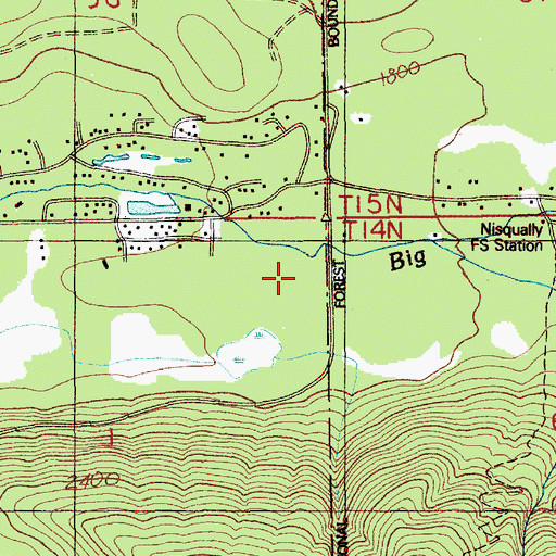 Topographic Map of Nisqually Guard Station, WA