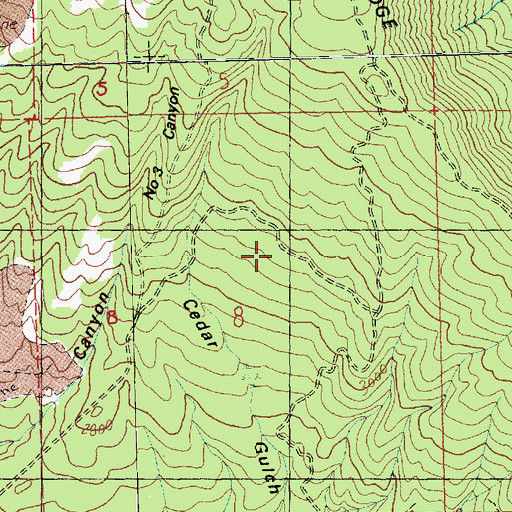 Topographic Map of Number 8 Mine, WA