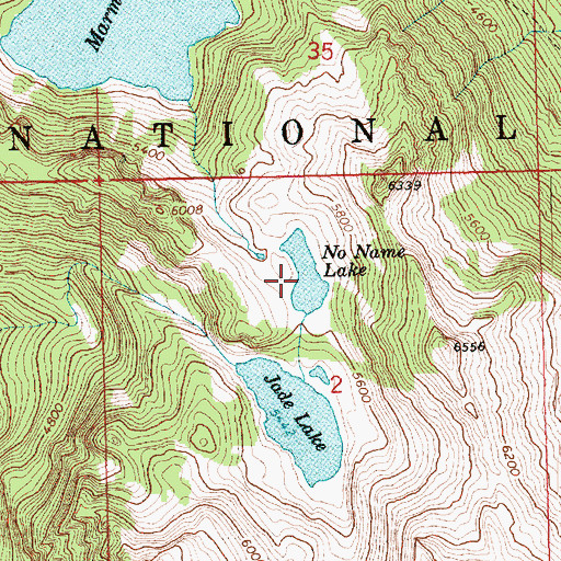 Topographic Map of No Name Lake, WA