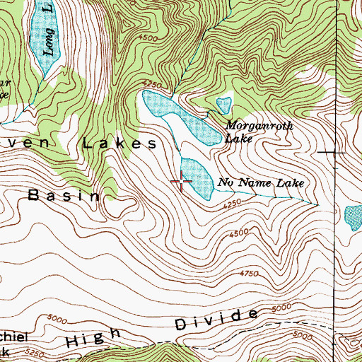 Topographic Map of No Name Lake, WA