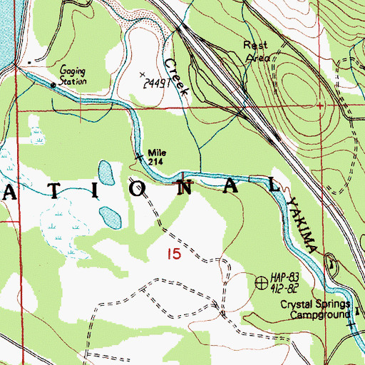 Topographic Map of Noble Creek, WA