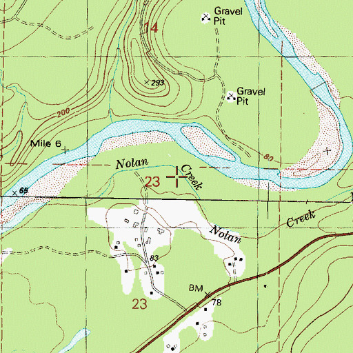 Topographic Map of Nolan Creek, WA