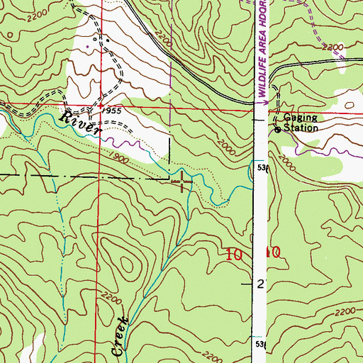 Topographic Map of Noman Creek, WA