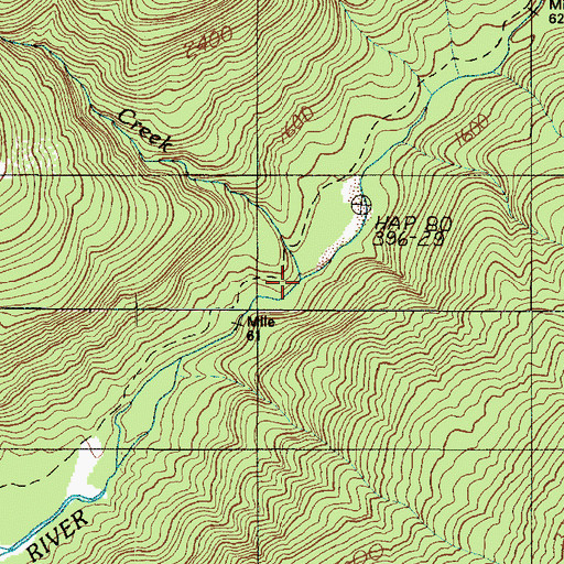Topographic Map of Noname Creek, WA