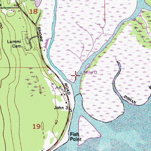 Topographic Map of Nooksack River, WA