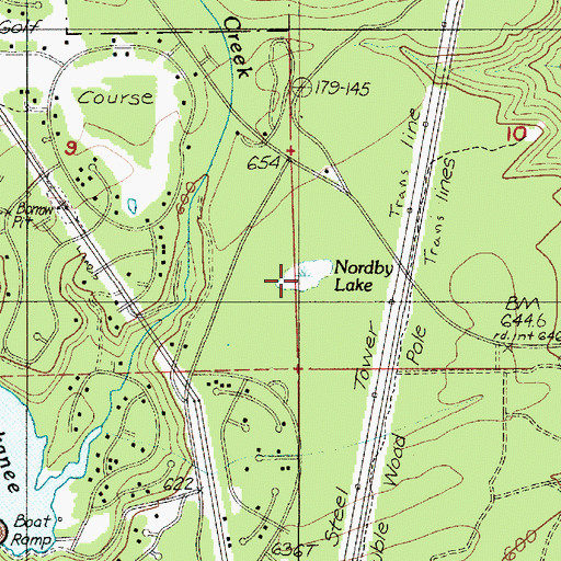 Topographic Map of Nordby Lake, WA