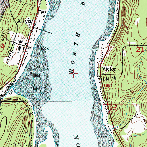 Topographic Map of North Bay, WA