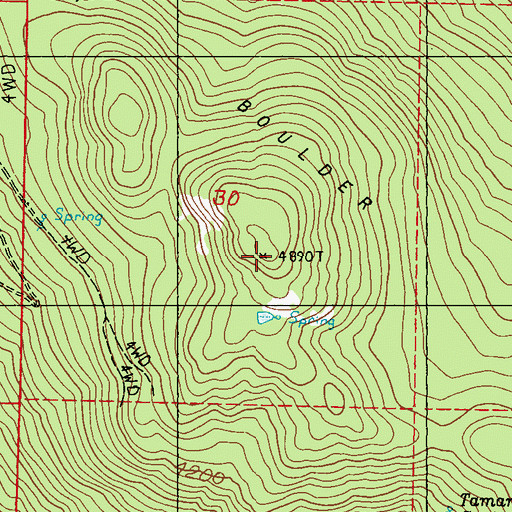 Topographic Map of North Boulder Ridge, WA