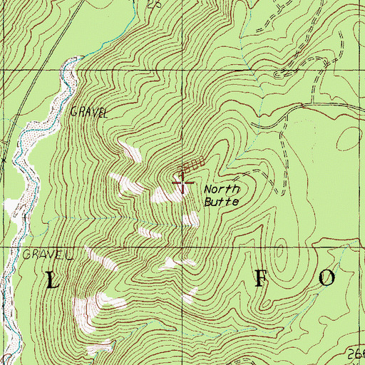 Topographic Map of North Butte, WA