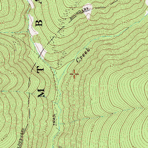 Topographic Map of North Fork Canyon Creek, WA