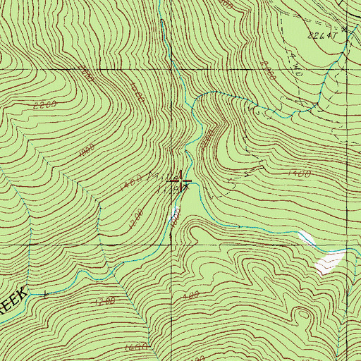 Topographic Map of North Fork Canyon Creek, WA