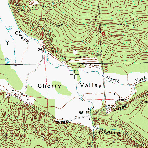 Topographic Map of North Fork Cherry Creek, WA