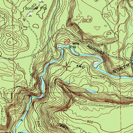 Topographic Map of North Fork Creek, WA