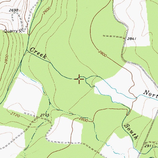 Topographic Map of North Fork Curley Creek, WA