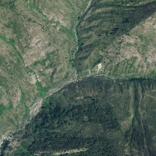 Aerial/Satellite Image of North Fork Fish Creek, WA