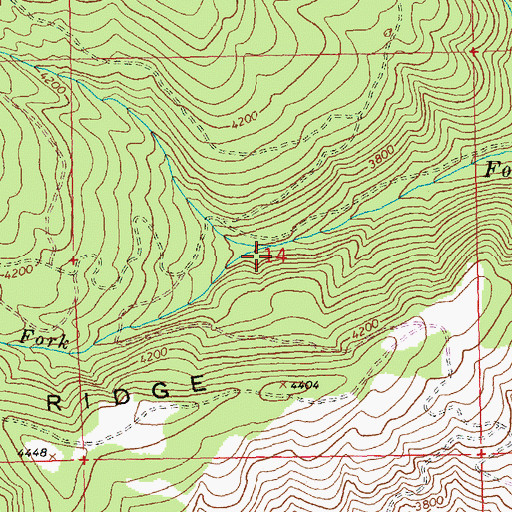 Topographic Map of North Fork Foundation Creek, WA