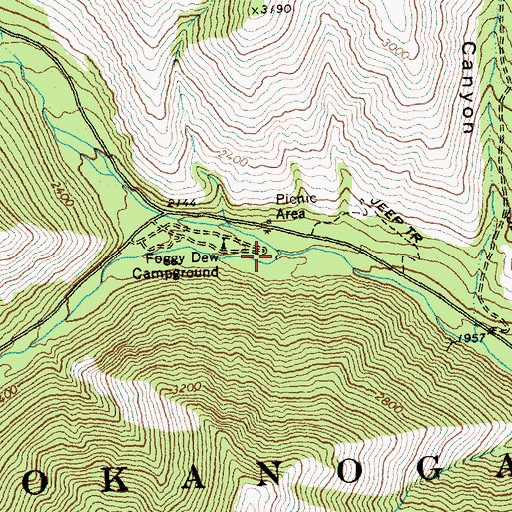 Topographic Map of North Fork Gold Creek, WA