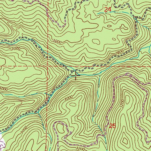 Topographic Map of North Fork Goose Creek, WA