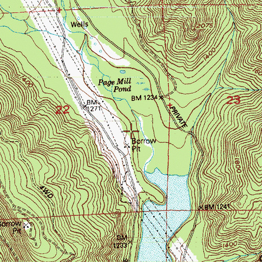 Topographic Map of North Fork Green River, WA