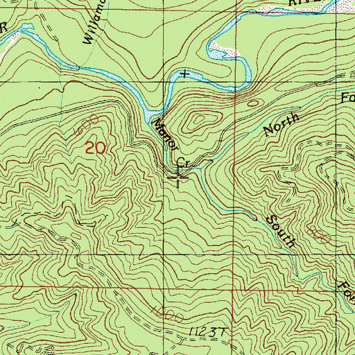 Topographic Map of North Fork Manor Creek, WA