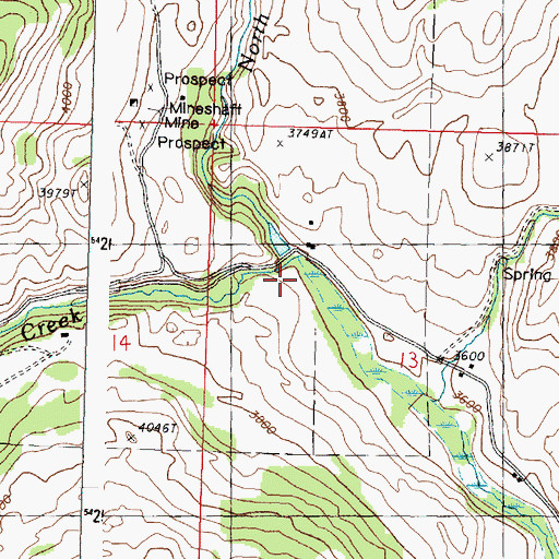 Topographic Map of North Fork Mary Ann Creek, WA