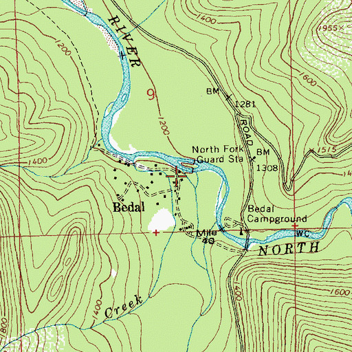 Topographic Map of North Fork Sauk River, WA