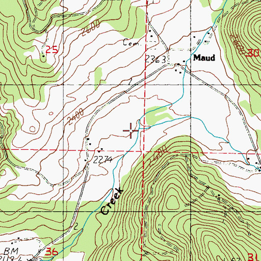 Topographic Map of North Fork Stranger Creek, WA