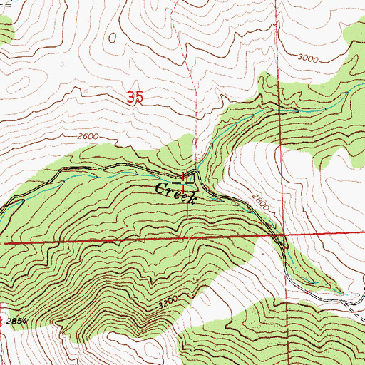Topographic Map of North Fork Texas Creek, WA