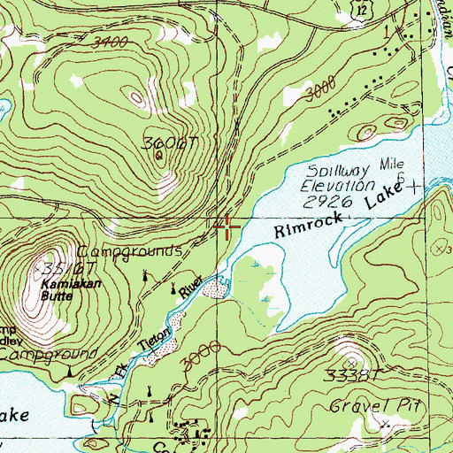 Topographic Map of North Fork Tieton River, WA