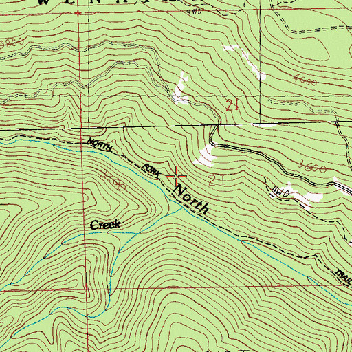 Topographic Map of North Fork Trail, WA
