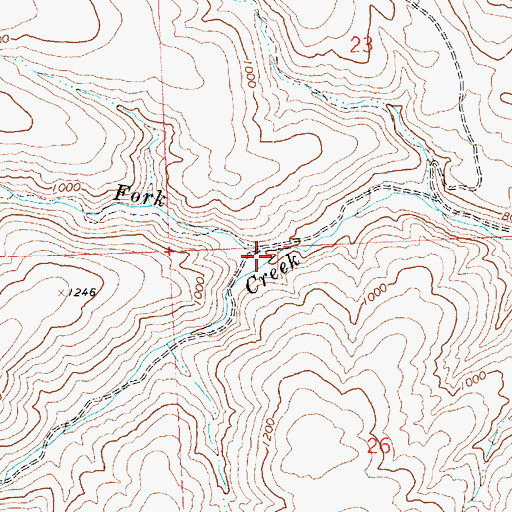 Topographic Map of North Fork Whiskey Dick Creek, WA