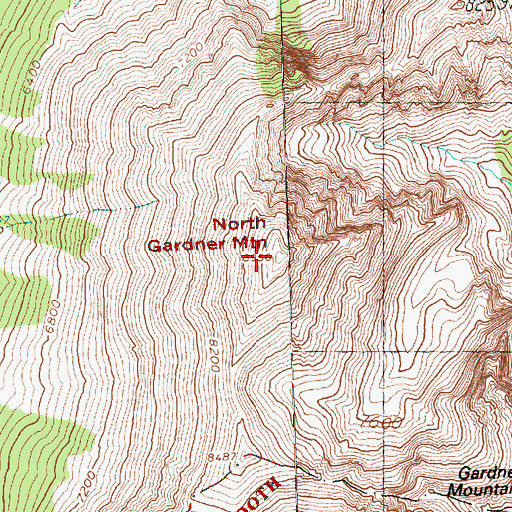 Topographic Map of North Gardner Mountain, WA
