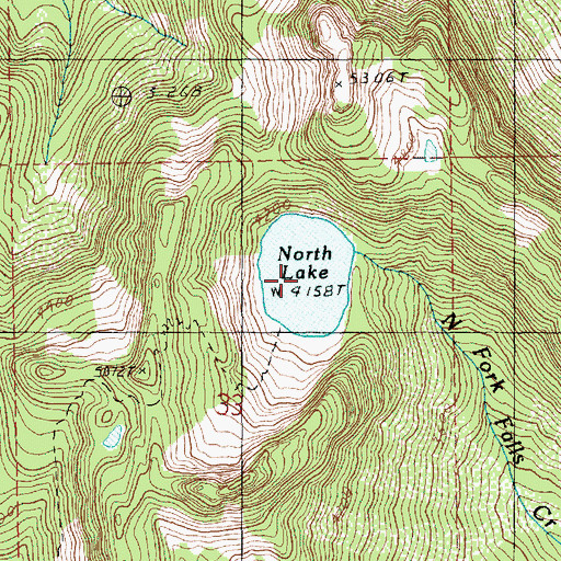 Topographic Map of North Lake, WA