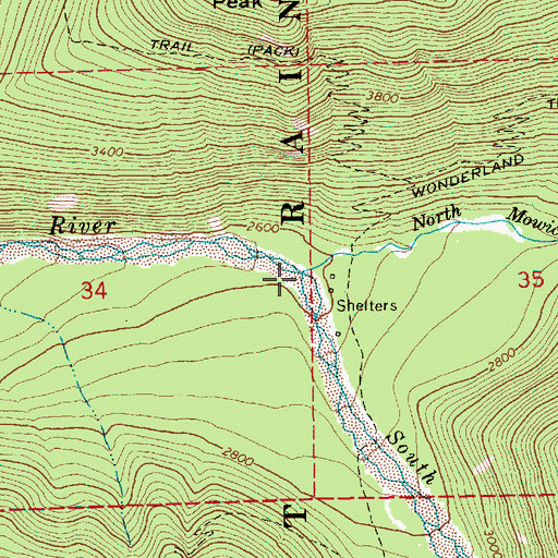 Topographic Map of North Mowich River, WA