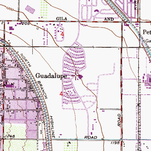 Topographic Map of Wood Elementary School, AZ