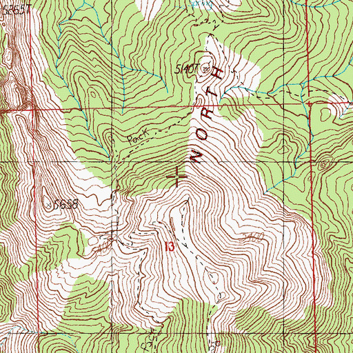 Topographic Map of North Ridge, WA