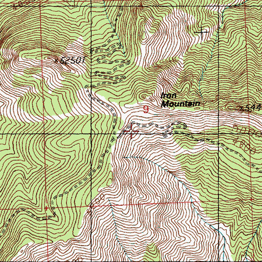 Topographic Map of North Shaser Trail, WA