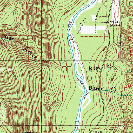 Topographic Map of North Star Creek, WA