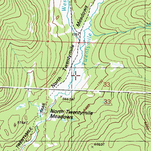 Topographic Map of North Twentymile Meadows, WA