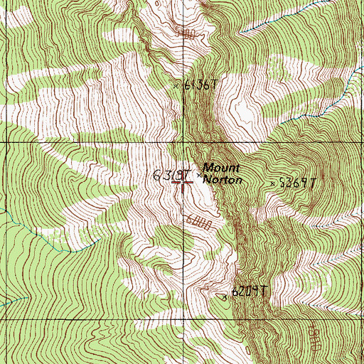 Topographic Map of Mount Norton, WA