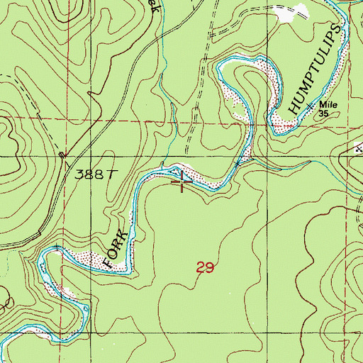 Topographic Map of O'Brien Creek, WA