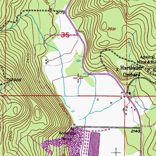 Topographic Map of O'Hare Creek, WA