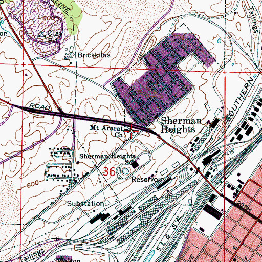 Topographic Map of Mount Ararat Baptist Church, AL